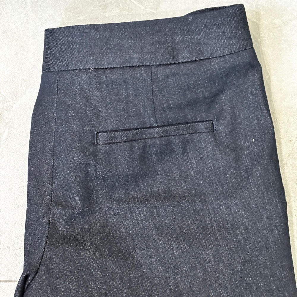 Express Twill Mid-Rise Tailored Shorts - Dark Wash Blue Size 0 - Picture 4 of 10